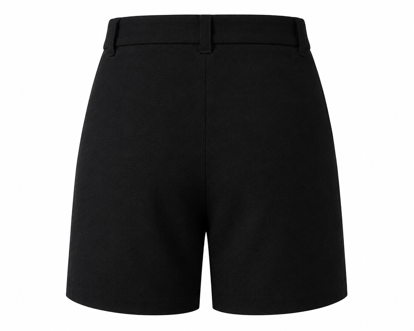 women shorts pure linen black fitted