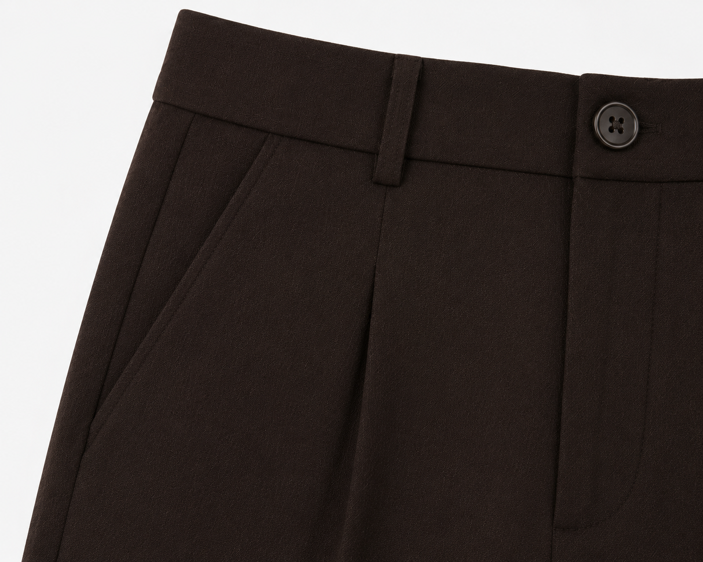 women shorts pure linen brown fitted