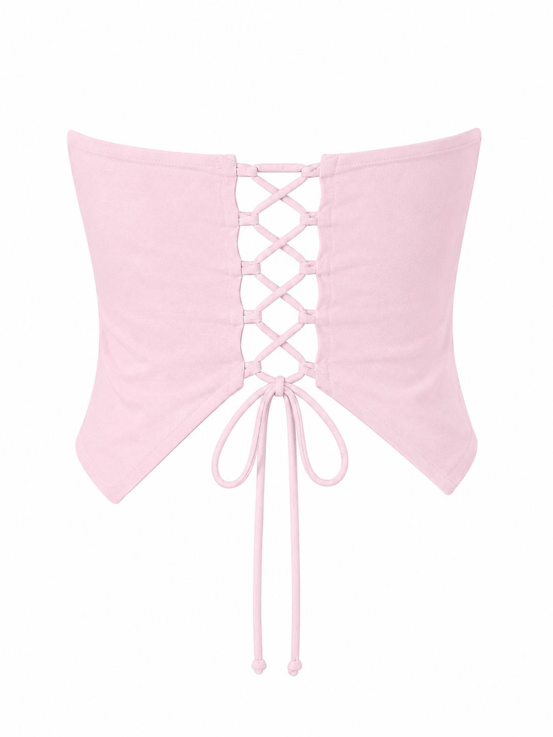 women top light pink pure linen tube
