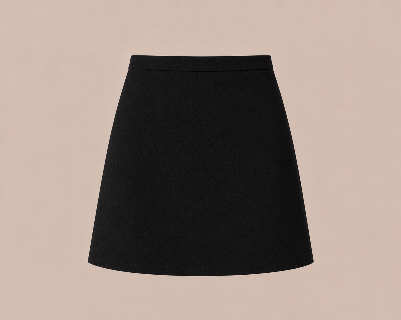 women black pure linen skirt