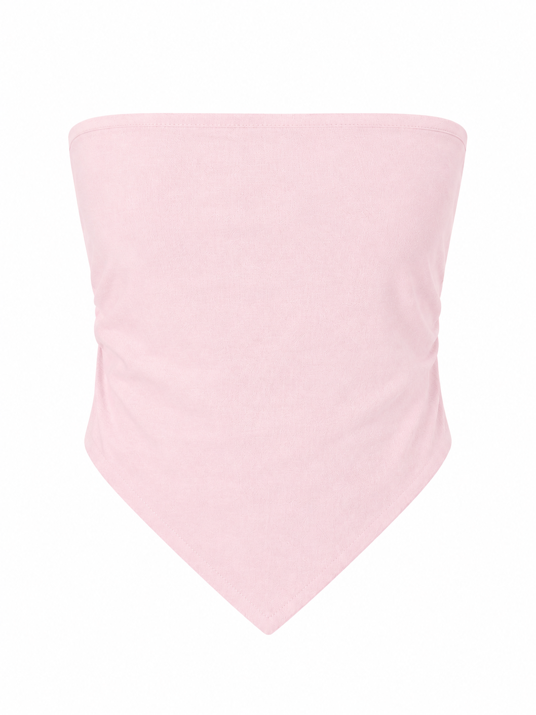 women top light pink pure linen tube