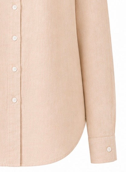 skin pure linen full sleeve women shirt