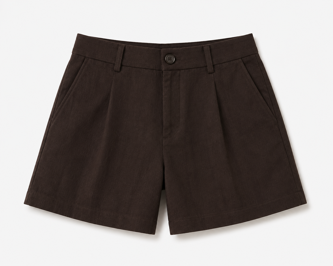 women shorts pure linen brown loose fitted
