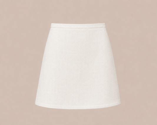women white pure linen skirt