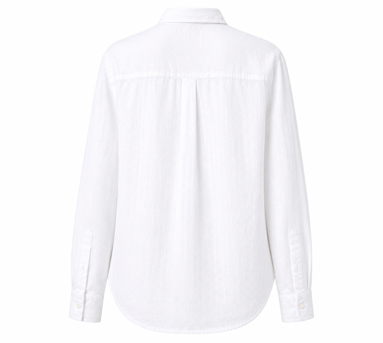 white full sleeve pure linen women shirt